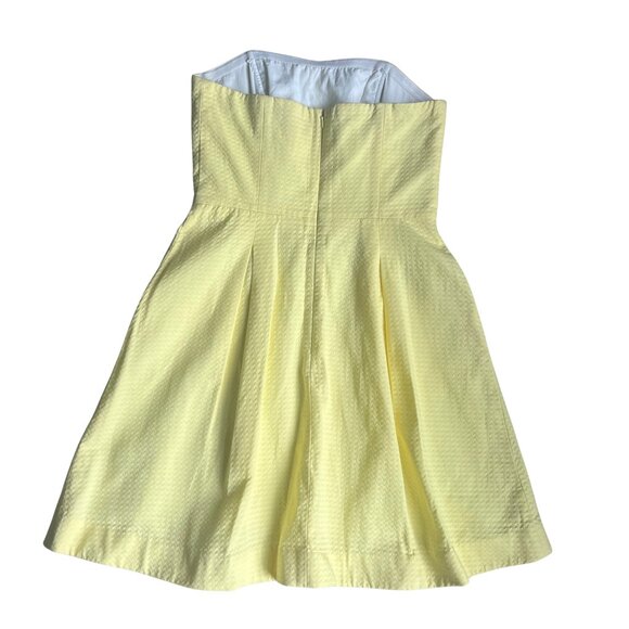 Lilly Pulitzer Yellow Strapless Fit & Flare Dress – Size 2 - Picture 4 of 8